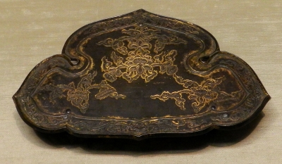 Heian period gilt bronze implement stand.